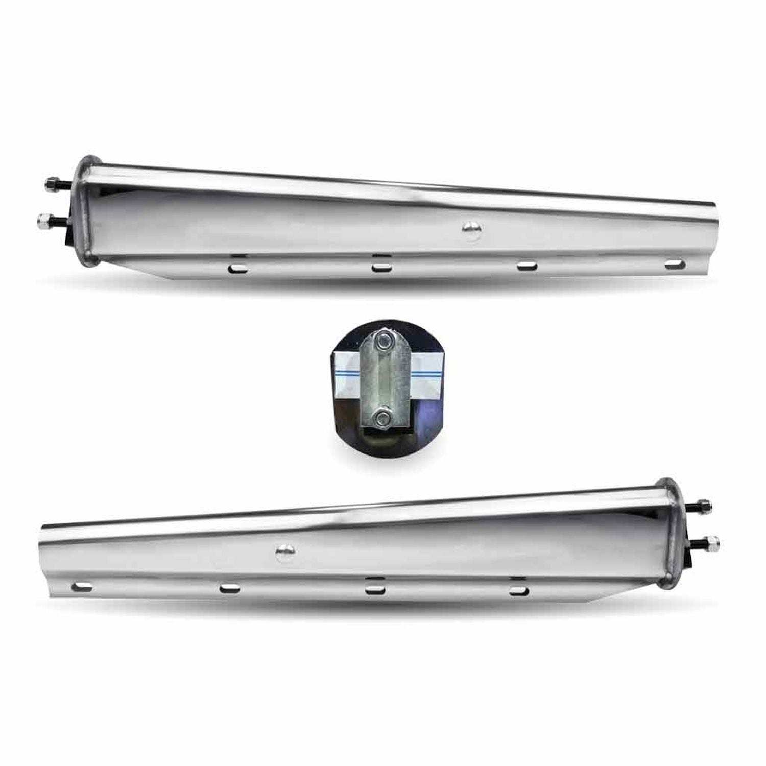 Kit de Bases para Guardafango de 30" Acero Cromado de Alta Calidad - Espaciado de Pernos 2 1/2"  Marca TRUX