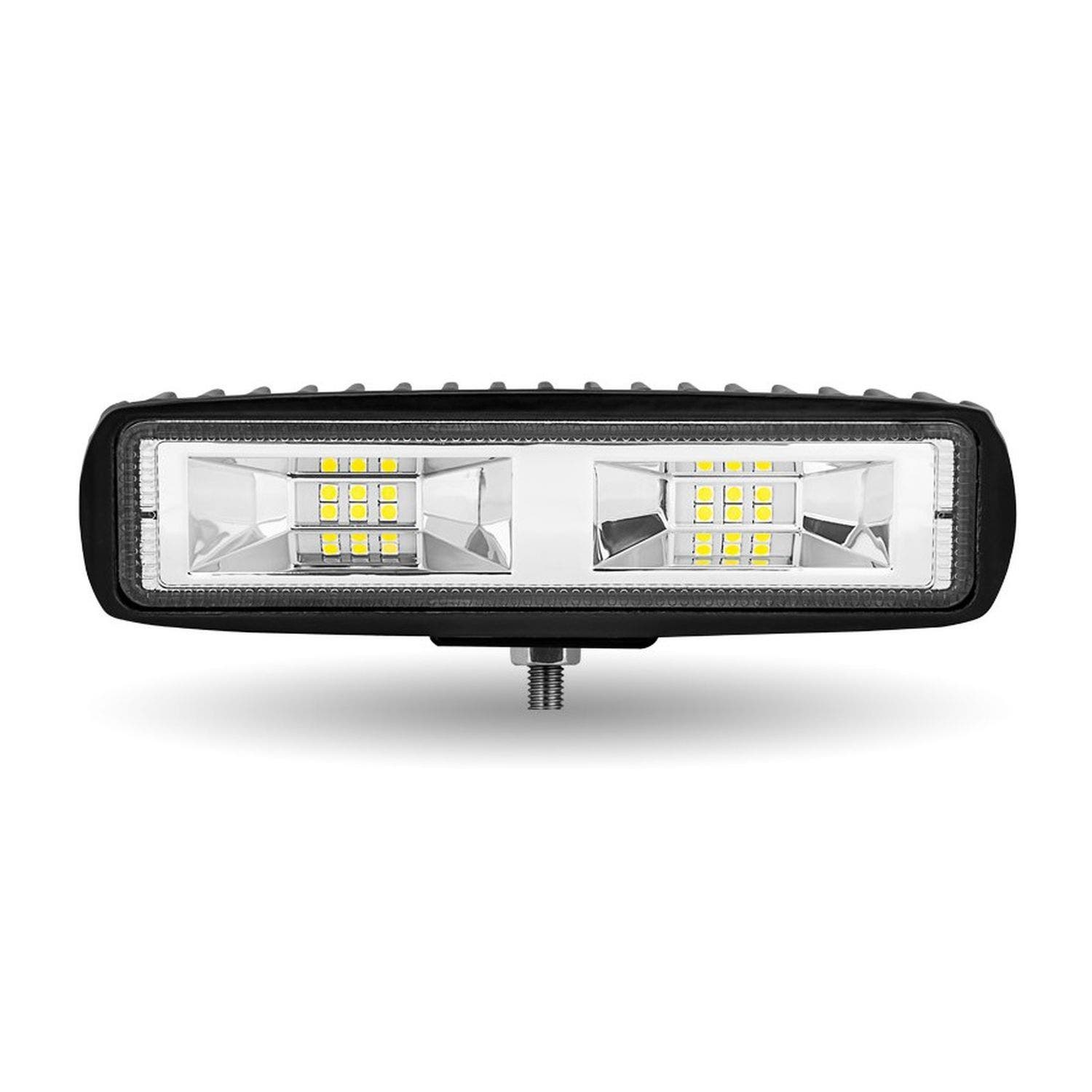 Lámpara de Trabajo LED Rectangular Universal de 6" - Alto Rendimiento 1170 Lúmenes - 12 Diodos LED - Patrón de Inundación (Flood) - Voltaje 10-30V - Marca TRUX